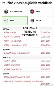 AGR - EGR Ventil PIERBURG ALFA, FIAT, OPEL, SAAB, SUZUKI - 6