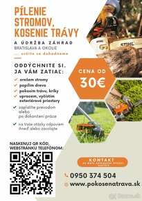 KOSENIE TRÁVY, PÍLENIE DREVA  OD 30€ - 6