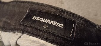 Dsquared2 šedočierne slim fit strečové - 6