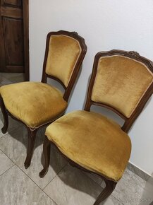 Starožitné stoličky, zamat - 6