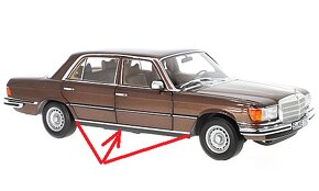 Mercedes W116 S,SE spodné lišty - 6