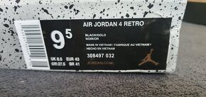 Predám Air Jordan 4 retro black gold - 6