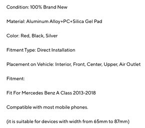 Držiak na mobil do auta (Mercedes-benz class A 2013-2018) - 6