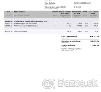 Postel ikea s matracmi v zaruke,povodna cena 578 eur - 6