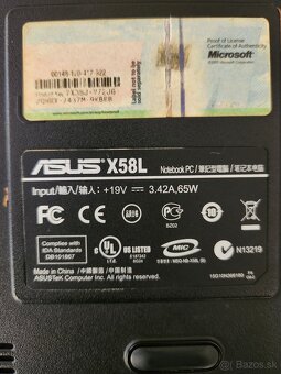 Notebook ASUS X58L - 6