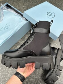 PRADA Monolith leather and Re-Nylon boots - 6