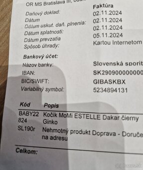 Sportový Kočík MoMi Estelle Dakar čierny Ginko - 6