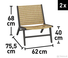 Záhradný/balkónový nábytok + obal - 6