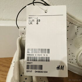 Predám H&M biele tenisky - sneakers č. 23 NOVE - 6