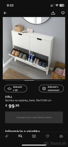 Ikea Ställ skrinka na topanky - 6