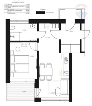 Investičný 2 izb. Apartmán typ C 45,21 m2, garantovaný výnos - 6