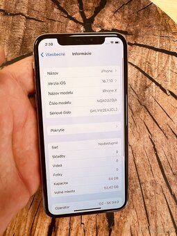 iPhone X 64 Sillver batérie 100% top stav - 6