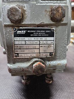 Predám elektromotor s prevodovkou 1.1kw - 6