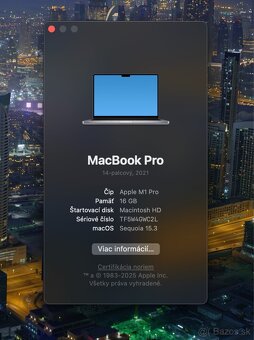 Predám MacBook Pro 14” (M1, 16GB RAM, 512GB SSD) – TOP stav - 6