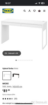 Písací stôl Ikea Micke - 6