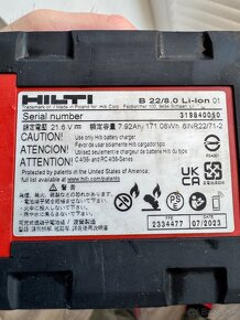 Hilti B22 8.0Ah - 6