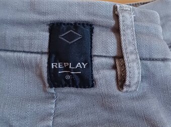 Replay hyperflex krémovozelenkavé chino - 7