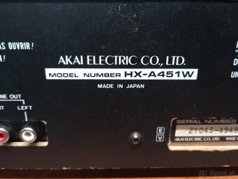 AKAI HX-A451W Double Cassette Deck - 7