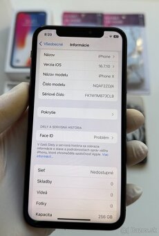 Apple iPhone X 256 GB Space Gray / nová batéria - 7