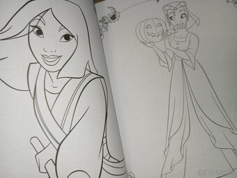 Omáľovanka vymaľovanka Disney princezné nálepky - 7