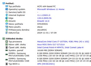 Predám NB Asus ROG Strix G17 G712LU v perfektnom stave - 7