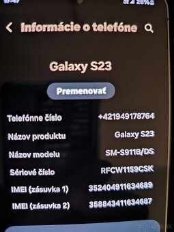 Predám Samsung Galaxy s23, 8gb/128gb - 7