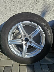 Originál Audi elektróny 5x112 R16 + letné pneu Michelin - 7