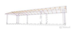 Drevený prístrešok 13,0x3,5 m starší - 7