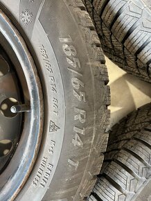 Komplet zimné obutie R14 - pneu 8 mm 185/65 R14+disky4x114,3 - 7