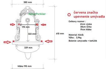 zahradne kovove umyvadlo 61cm zlate -35% - 7