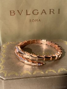 BVLGARI Serpenti Viper náramok, Rose gold - 7