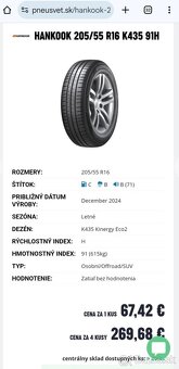 Nové letné pneumatiky Hankook 205/55 R16 - 7