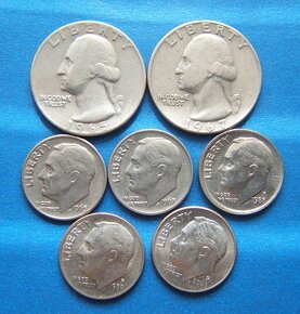 mince USA 2 (1 cent sady, 25, 10 a 5 cents kusovky) - 7