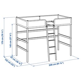 Posteľ IKEA TUFFING tmavosivá - 7