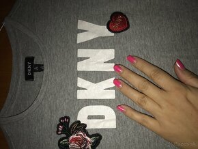 DKNY originál sive damske tricko dlhy rukav S - 7