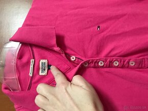 TOMMY HILFIGER originál fuksia damske polotricko L - 7