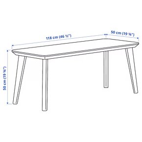 Konferenčný stolík LISABO ( IKEA ), jaseňová dyha - 7