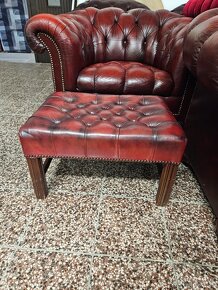 CHESTERFIELD ŠTÝL,KOŽENÁ,DVOJFAREBNÁ,NEROZŤAHOVACIA - 7