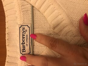 BURBERRY originál vintage snehobiely pánsky sveterik XL - 7