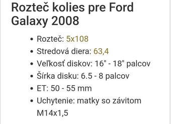 Hliníkové disky - Ford galaxy "18" - 7