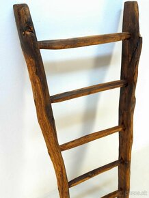 Starý dubový rebrík - oak ladder - 7