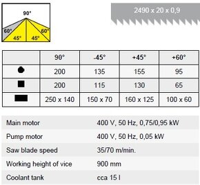 PILOUS ARG 200 PLUS - GRAVITAČNÍ PÁSOVÁ PILA NA KOV - 7