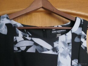 čierno sivo biele elast.šaty Karl Lagerfeld 40 - 7