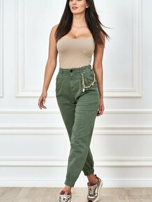 Zelene nohavice jogger XS - 7