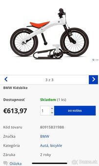 BMW detsky bicykel a odrazadlo v jednom - 7