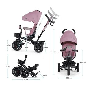 KINDERKRAFT SELECT Trojkolka Spinstep Pink, Premium 5 v 1 - 7