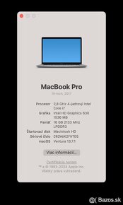 MacBook Pro 15, 2017, i7 / 16 / 256 - 7