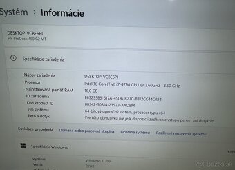 PREDÁM INOVOVANÝ  HP PRODESK 490 G2 PO GENERÁLNOM UPGRADE - 7