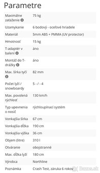 Strešný box Northline EvoSpace Biely leskly - 7