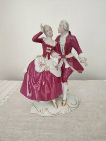 Royal dux rokokový pár porcelánová soška

 - 7